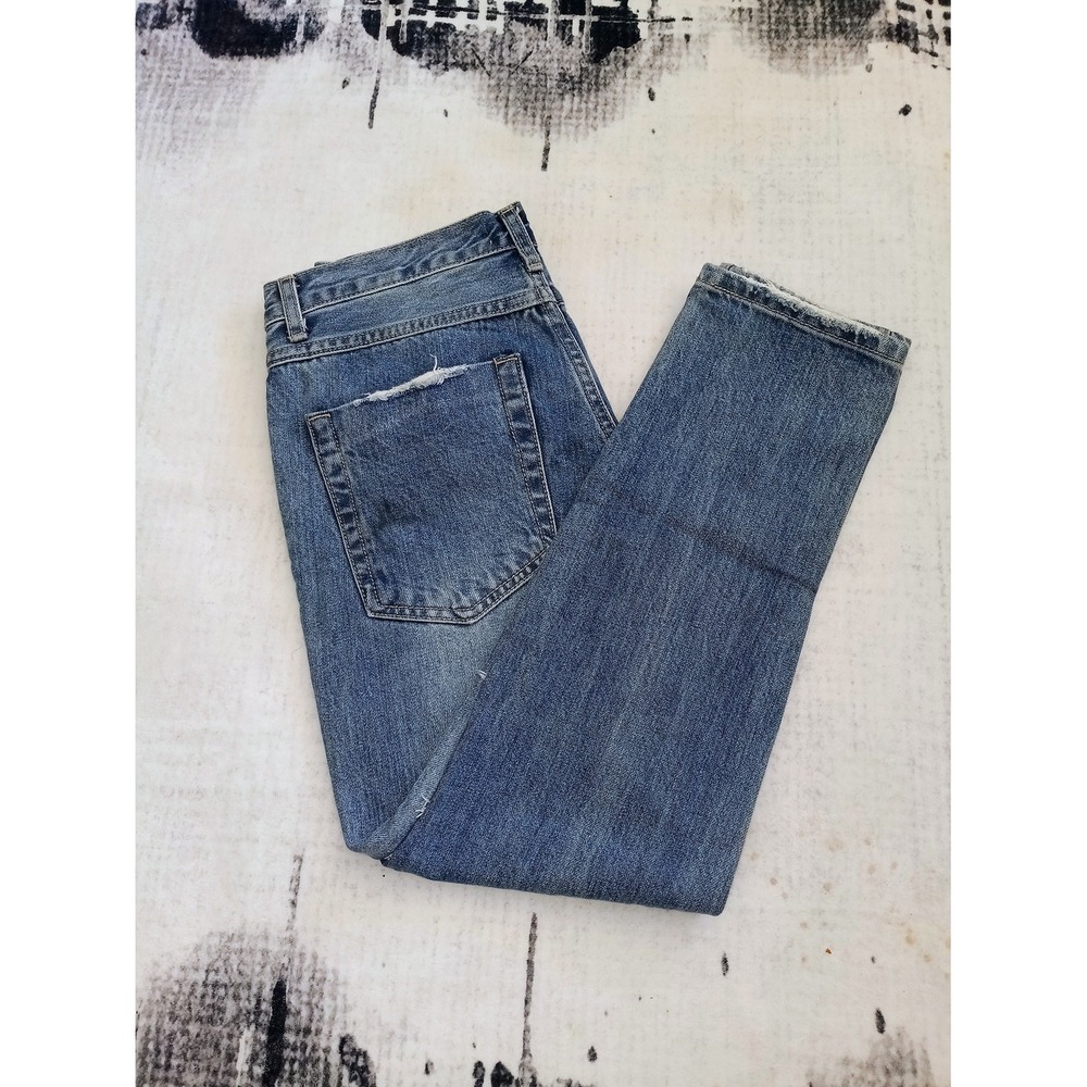 by the way. Distressed Jeans Women 25 Blue Excellent High Rise Ripped Cropped - Picture 4 of 6